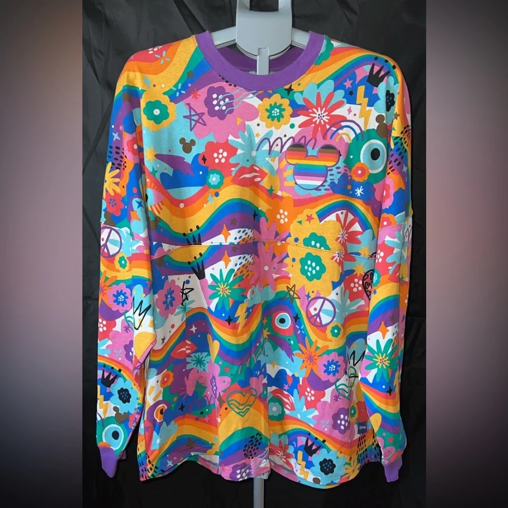 Disney Pride Colorful Mickey Mouse Spirit Long Sleeve Shirt